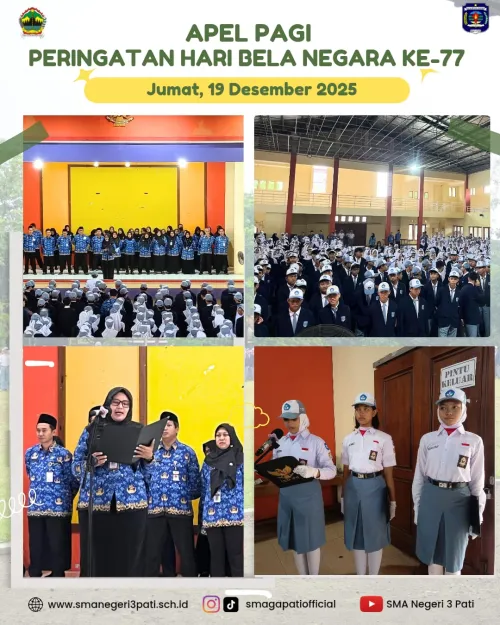 Apel Pagi Peringatan Hari Bela Negara ke-77 di Lingkungan SMA Negeri 3 Pati