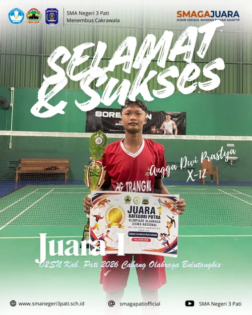 Selamat atas prestasi ANGGA DWI PRASTYA ( X-12 ) JUARA I