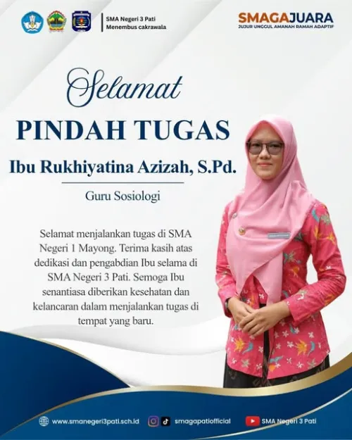 Berita Pindah Tugas Ibu Rukhiyatina Azizah, S.Pd. (Guru Mapel Sosiologi)