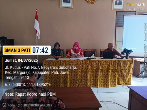 Rapat Pembagian Tugas Belajar Mengajar Bp/Ibu Guru dan pembagian Tugas bagi Karyawan SMA Negeri 3 Pati