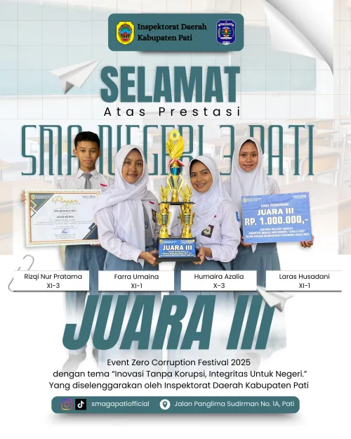 Siswa - Siswi SMAGA Raih Juara III dalam Event Zero Crruption Festival 2025