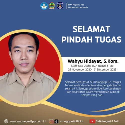 Selamat Pindah Tugas Kepada Bp. Wahyu Hidayat, S.Kom.