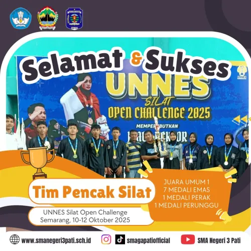Tim Pencak Silat SMAGA Raih Juara Umum I, 7 Medali , 1 Medali Perak 1 Medali Perunggu