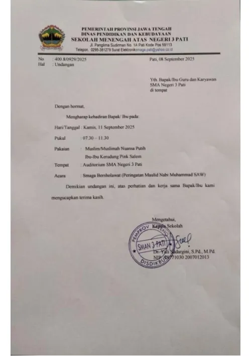 Agenda Kegiatan Hari Kamis 11 September 2025