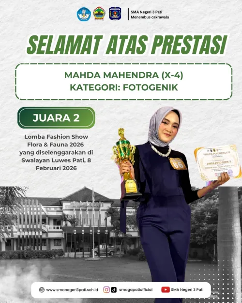 selamat dan sukses kepada ananda MAHDA MAHENDRA ( X-4) raih juara 2