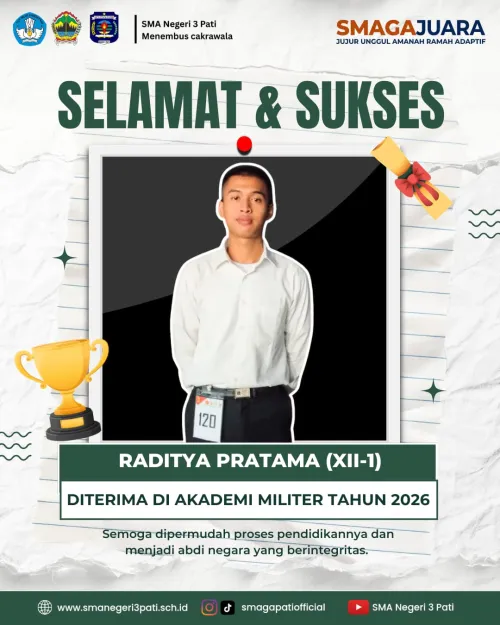 Selamat & Sukses RADITYA PRATAMA (XII-1)