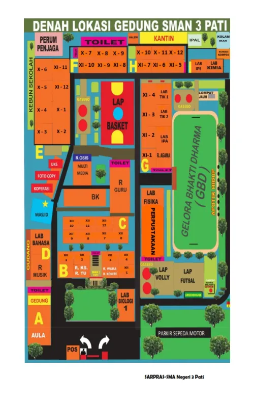 Denah Lokasi Gedung SMA Negeri 3 Pati