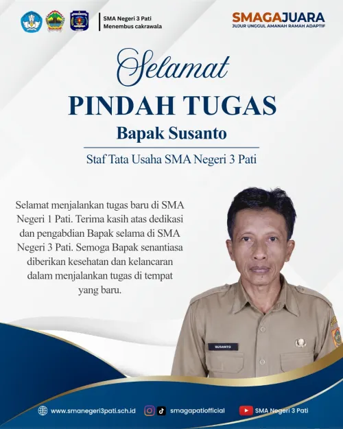 Selamat Pindah Tugas Kepada Bp. Susanto 