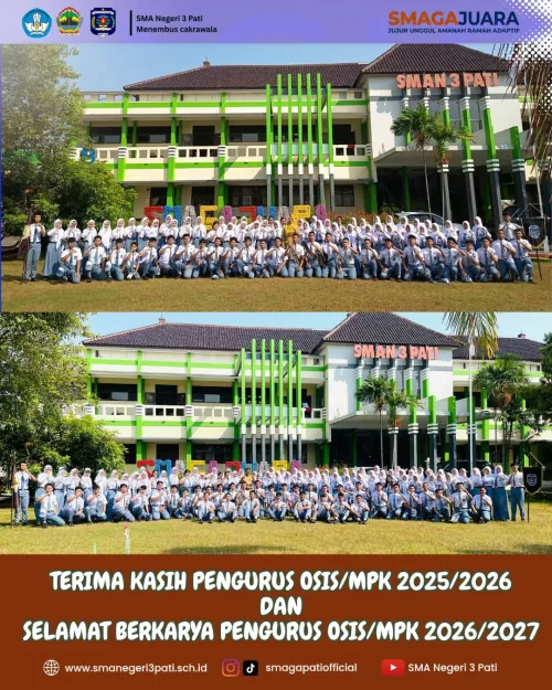 Dokumentasi Pengurus OSIS/MPK 2025/2026 & 2026/2027 Bersma Kepala SMA Negeri 3 Pati