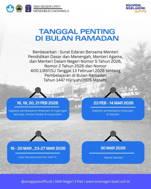 Pengumuman Terkait Pembelajaran di Bulan Ramadhan 1447 H
