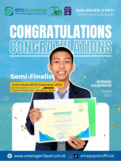 Ahmad Mustafid sebagai Semi-finalis Duta Muda BPJS Kesehatan 2025 Tingkat Wilayah Pati-Rembang-Blora