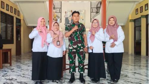 Kunjungan dari Babinsa di MBG hari ke-3  