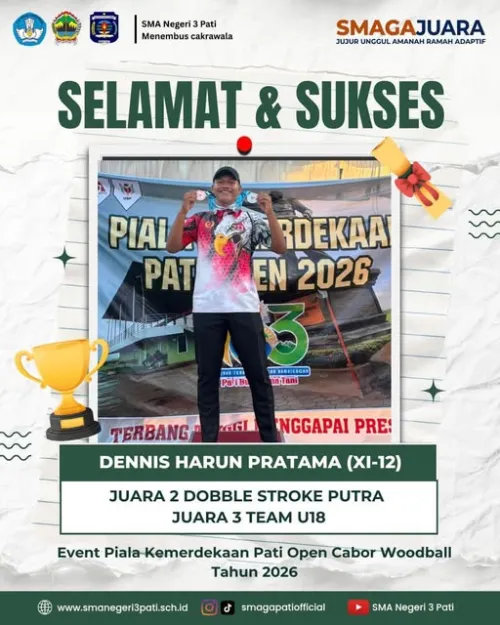 Selamat & Sukses kepada Dennis Harun Pratama (XI-12)