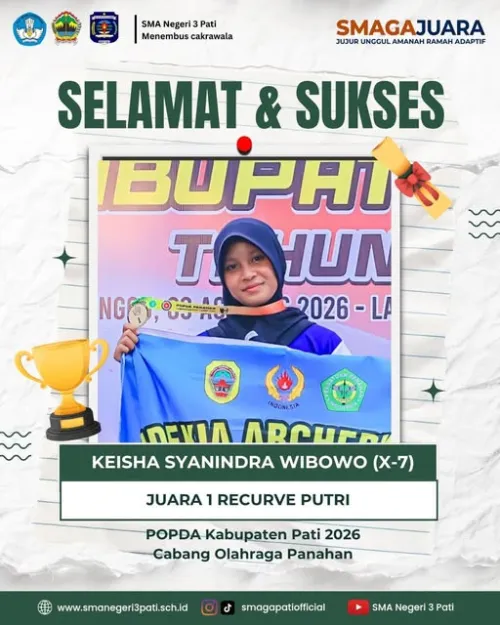 Selamat & Sukses kepada Keisha Syanindra Wibowo ( X-7 )