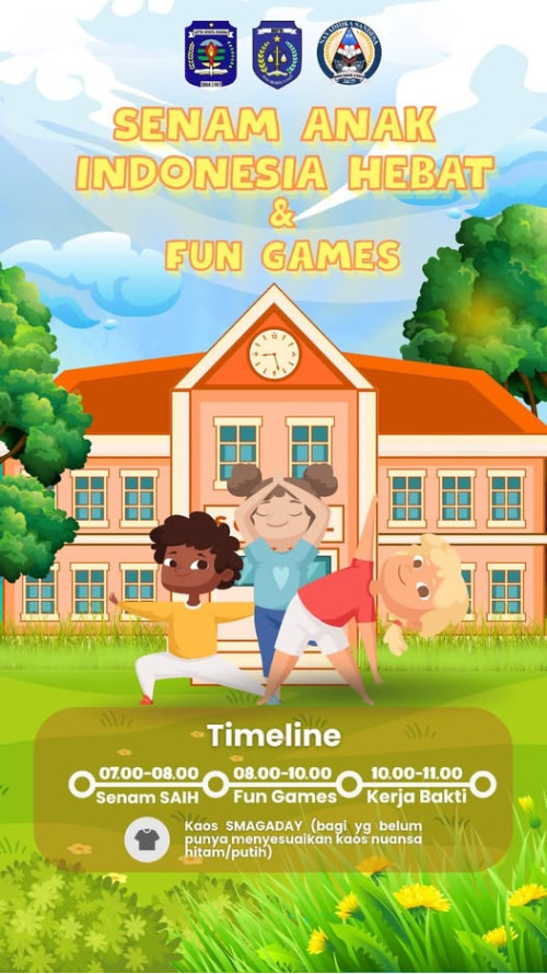 Senam Anak Indonesia Hebat SMAGA dan Fun Games