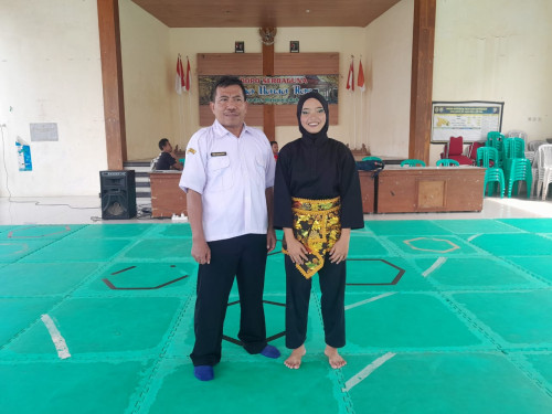 Atlet Pencak Silat O2SN SMAN 3 Pati juara 1 untuk tunggal putri dan juara 3 untuk tunggal putra