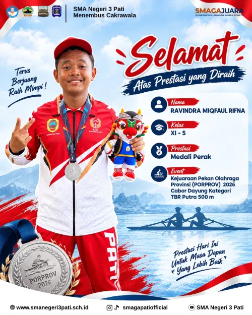 Selamat & Sukses Kepada   ananda RAVINDRA MIQFAUL RIFNA (XI-5)