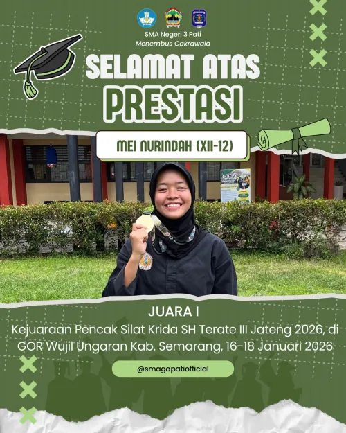 Selamat atas Prestasi yang diraih kepada Ananda  Mei Nurindah kelas X-12