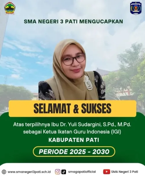 Selamat dan Sukses kepada Kepala SMA Negeri 3 Pati
